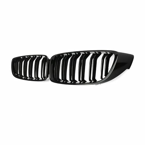 GRILL COMPATIBLE FOR BMW 4 SERIES F32 F33 F36 GLOSS BLACK KIDNEY GRILLE TWIN BAR M4 STYLE