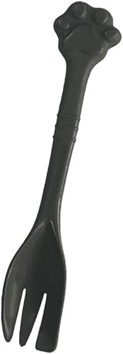 Mascota Perro Gato Alimentación Lata Estaño Comida Tenedor Mezclar Cuchara Gris 7.48 Pulgadas