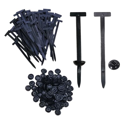 100 piezas de nailon universal hebilla, color negro, bridas resellables, autobloqueables, clips de soporte para reparación de coche, parachoques, maletero, interior y exterior multiusos