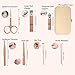 Manicure Set Women Men Nail Clipper Set Stainless Steel Toe Finger Nail Clippers Personal Care Tool with Travel Case Manicure Tool Women Men Valentine's Day Gifts Grooming Kit for Mother Wife
