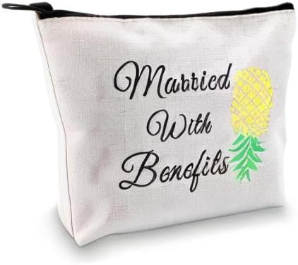 Miniatura 8 de JXGZSO Divertido Swinger Regalo Adulto Invertido Piña Maquillaje Bolsa Casado Con Beneficios Swingers Estilo de Vida Regalos, Casado con beneficios