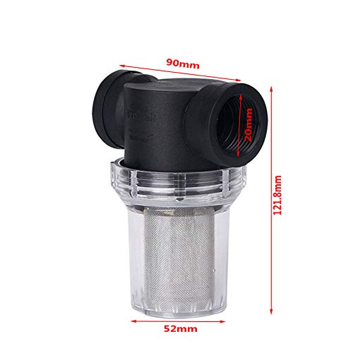 VerRich Water Pump Filter G1/2" 20mm 40 Mesh Inline Strainer Water Pipe Irrigation Filter for Inlet Water Hose Filter - Image 3