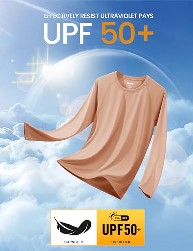 Image of MAGCOMSEN Men's Long Sleeve Shirts UPF 50+ UV Sun Protection Athletic Shirts for Hiking Running Workout Rash Guard