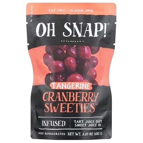 Oh Snap! Pickling Co. Tangerine Cranberry Sweeties, Kosher, Fat Free, Gluten Free, 2.25 Ounce (Pack of 12)