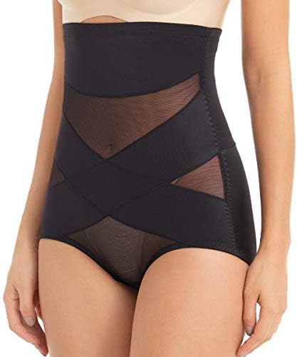 PAUKEE Women Shapewear Slimmer Body Shaper Hi-Waist Tummy Control Compression Butt Lifter Panties Girdle Black