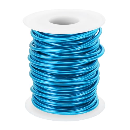 Alambre de aluminio flexible de 32.8 pies con acabado azul metalizado