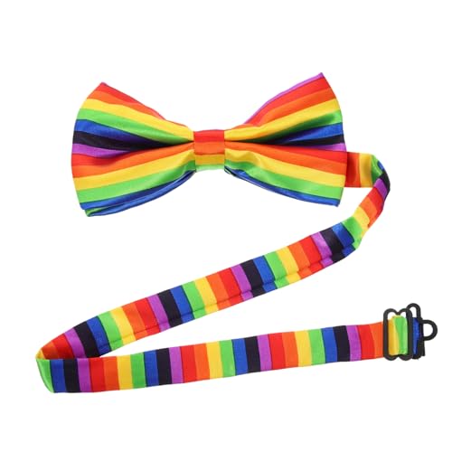 OATIPHO Rainbow Brooch Pin Bow Tie for Men Women Novelty Bow Tie for Party Formal