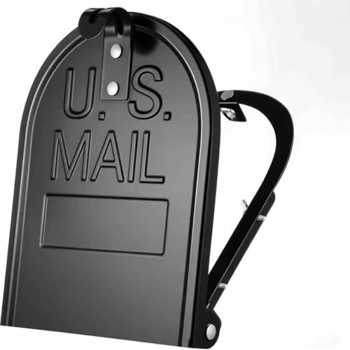 Mailbox Replacement Door BlackMagnetic Mailbox Door ReplacementMailboxes Repair Kit 6 1/4(W) x 8 1/4(H) Easy InstallationSuitable for Replacing The Doors of Most Standard Brick Mailboxes