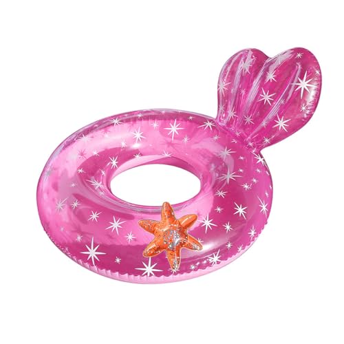 浮き輪 子供用 浮輪 O型 うきわ 大人用 親子 人魚姫 ヒトデ柄 フロート 大きいサイズキラキラ 可愛い 多機能浮輪 気漏れにくい 安定性 強い浮力 浮き具 swimming ring お風呂 海水浴 ビーチ 旅行 夏休み 暑さ対策 レジャー用 120c