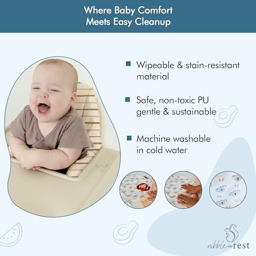 Image of Nibble and Rest Highchair Insert Cover, Compatible for IKEA Antilop Highchair, High Chair Accessories Stain-Proof and Wipeable Insert Cover (Cushion NOT Included)(Bohostripe)