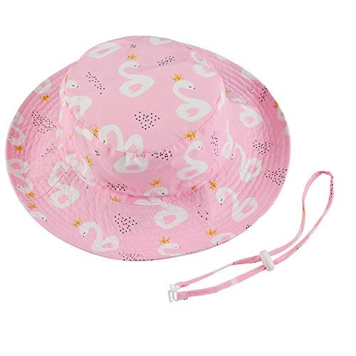 Chapéu de sol ajustável para bebês – chapéu de praia infantil para natação infantil com aba larga FP