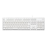 エレコム キーボード 有線 メンブレン フルキーボード ホワイト TK-FCM104XWH