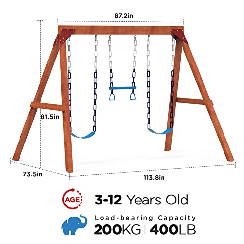 Dolphin Playground T PL-675-1 Dolphin Playground Wooden Swing Sets thumb #1