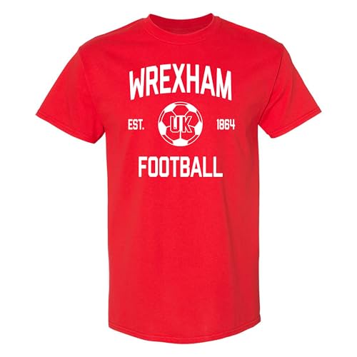Wrexham UK Home World Classic Football Arch - Soccer T Shirt - XX-Large - Red
