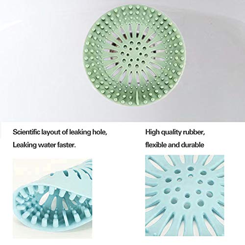 image for Gotega Drain Hair Catcher Durable Silicone Hair Trap with Suction Cups