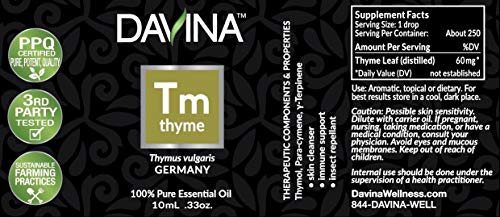 Aceite Esencial Puro de Tomillo 10ml Davina miniatura 3