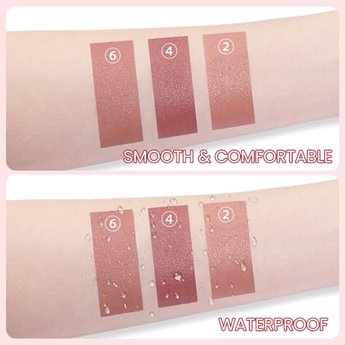Suake 3 Colors Matt Nude Lipstick Lipliner Lip Crayons Pack Set,Velvet Moisture Smooth Matte Lipstick Pencils,Waterproof&Waterlasting,#02#04#06 thumb #2