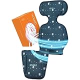 エアラブ4 (airluv4) ドーナツ ファン付ベビーカーシート ファンシート チャイルドシート ベビーカー 保冷シート 扇風機 赤ちゃん 暑さ対策 夏 寝かしつけ 冷感 涼しい スノーブルー【バッテリー＆ケーブルセット 】