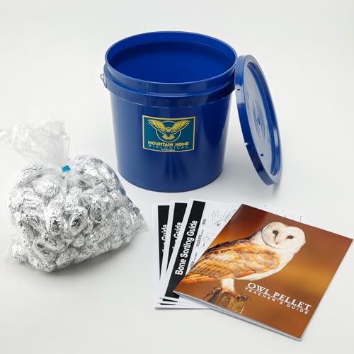 Image of P1-100 Bargain Bucket, 100 Regular Owl Pellets with Teachers Guide and Bone Sorting Sheets