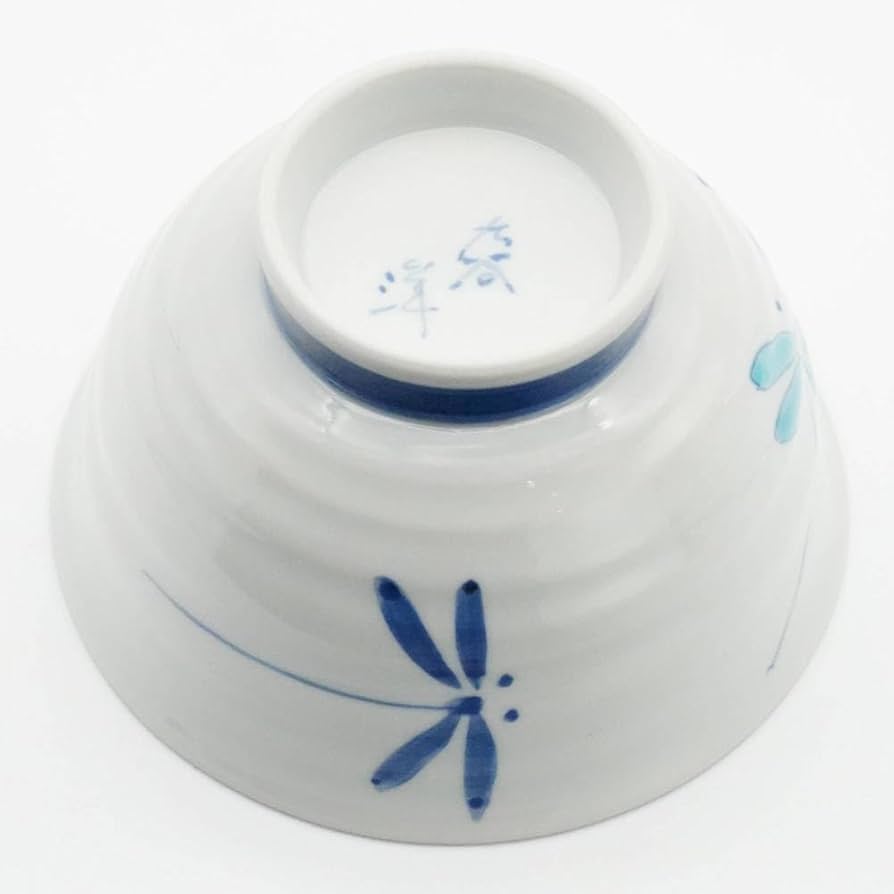 Amazon｜九谷焼 4.5反 丼 とんぼ 青 磁器 日本製｜丼 オンライン通販