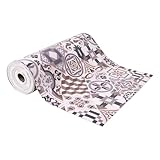 Cofan Halbstarre Vinyl-Teppichrolle mit digitalem Keramik-Mosaik-Design, wasserdicht, schmutzabweisend und strapazierfähig, Rollenmaße: 52 cm x 20 m