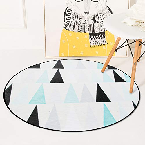 Tapis de salon rond Arctique pour coin lecture et fauteuil suspendu de jardin d'hiver