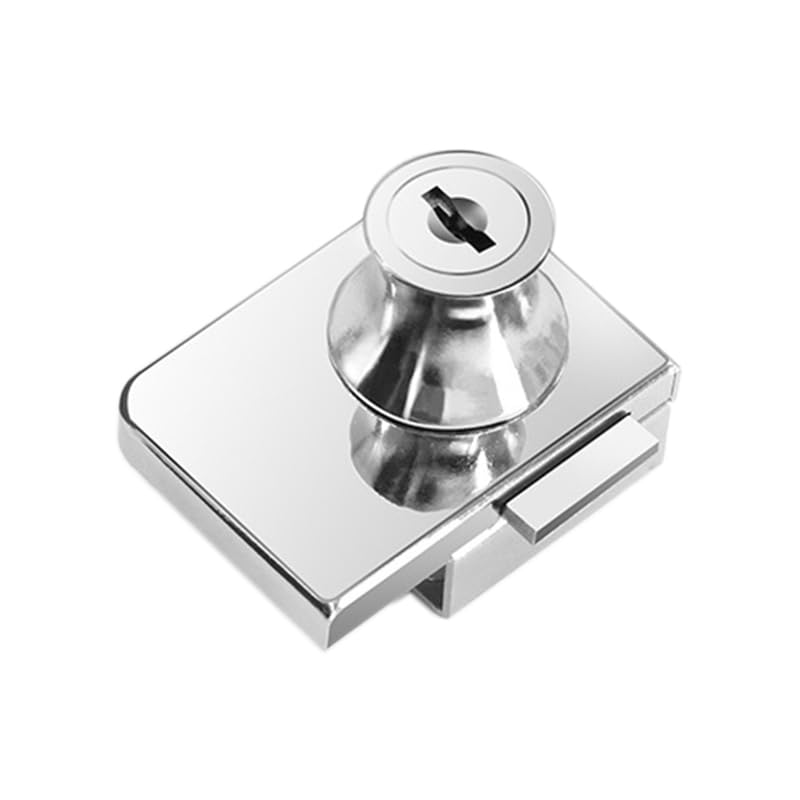 TA-VIGOR Glass Cabinet Lock, Double Open Showcase Door Lock No Drilling Display Cam Security Lock for Door Cabinet Mailbox Drawer Cupboard Furniture, Key Alike