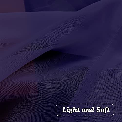 Image of OVZME Purple Kitchen Sheer Curtains 36 inches Long, Short Kitchen Window Treatment Solid Sheers Cafe Curtains Bathroom Voile Half Window Curtains 2 Panels for Laundry Room, Rod Pocket, 42 inch Wx36 L