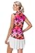 Womens Sleeveless Golf Shirts Half Zip Tennis Shirt Floral Collared Athletic Tops Coconut Trees XL