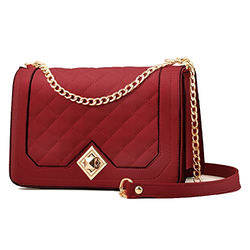 Image of Travistar Crossbody Bags for Women Small Handbags PU Leather Shoulder Bag Purse Evening Bag Quilted Satchels with Chain Strap