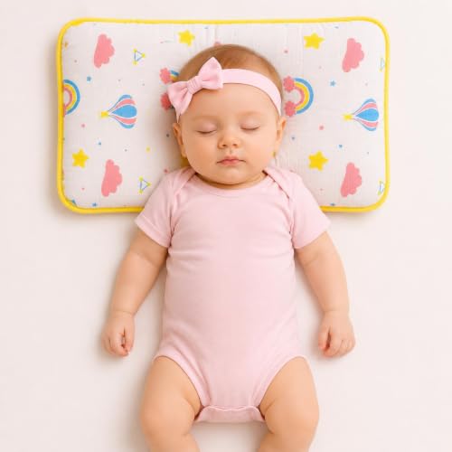Image of Baby Pillow Elephant Print Muslin Pillow