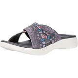 Skechers Damen On-The-go 600-140038 Schiebe-Sandalen, anthrazit, 40 EU