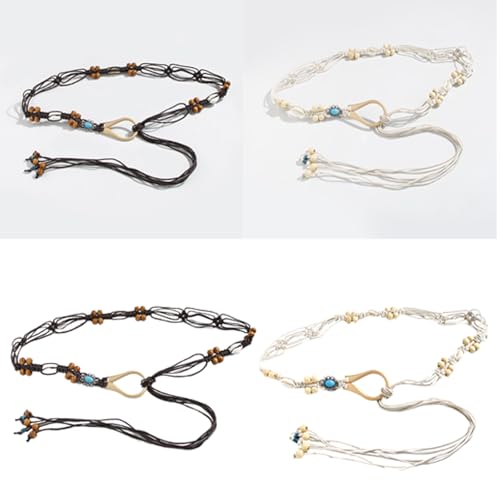 Sexy Waist Chain Casual Tie Belt Vintage Waist Ceinture Sexy Lady Belt Exquisite Woven Beads Western2