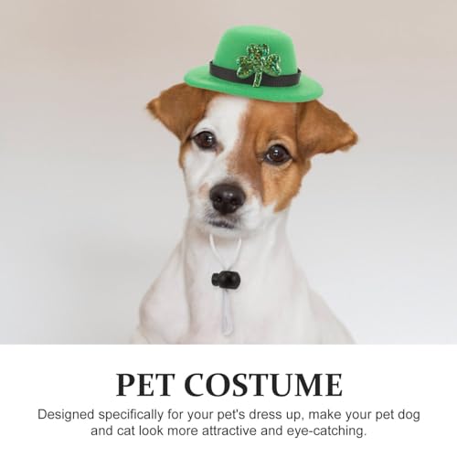 Disfraz para mascotas sombrero y corbatín de trébol miniatura 2
