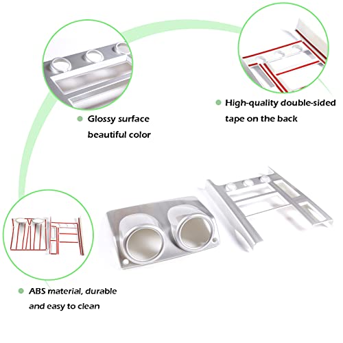 Piugilh Car Central Control Dashboard Navigation Panel Sticker Interior Trim Cover For Hummer H2 2003-2007 Car Accessories,Air Vent Cover Trim,2 Pcs #TOP3