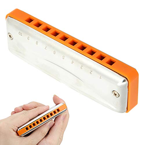 Harmonica à 10 trous en acier inoxydable ABS et résine pour adultes débutants (orange) - Les Beatles, Paul McCartney, John Lennon, RIngo Starr, George Harrison Harmonica à 10 trous en acier inoxydable ABS et résine pour adultes débutants (orange) – Image 6