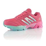 Fusskleidung® Damen Herren Laufschuhe atmungsaktive Runners leichte Sportschuhe Pink EU 36