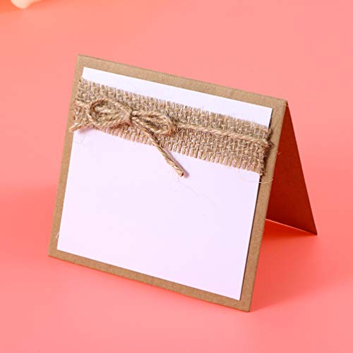 Cartão de nome retrô Amosfun Rústico para assento de casamento, cartão vintage, cartão de mesa, cart