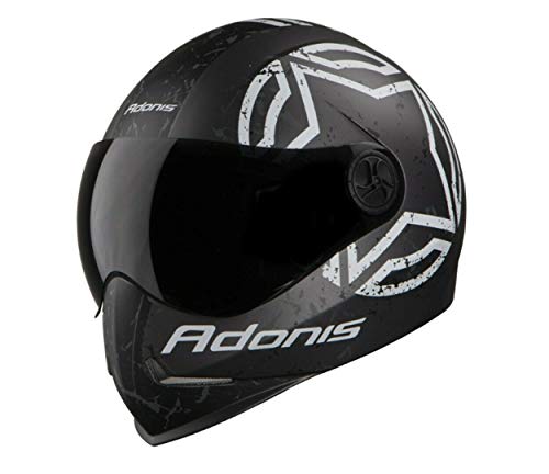 AEspares Adonis Trooper SB-50 Visage complet avec visière fumée Gris anthracite Taille M 580 mm Cover