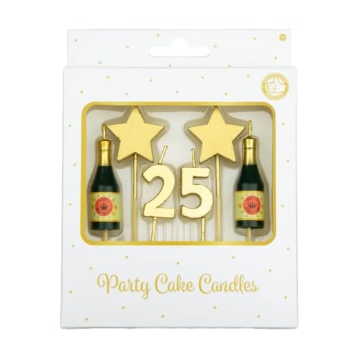 Velas para tartas de cumpleaños, 25 años
