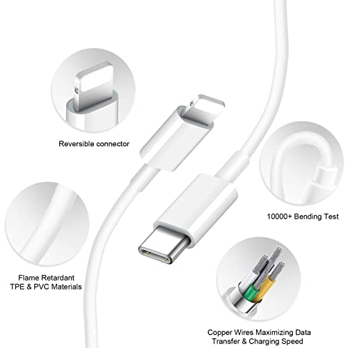 VOYEE Carregador De Parede Ultra Rápido Com Saída USB-C Power Delivery 20W e Cabo De Carregamento Pa