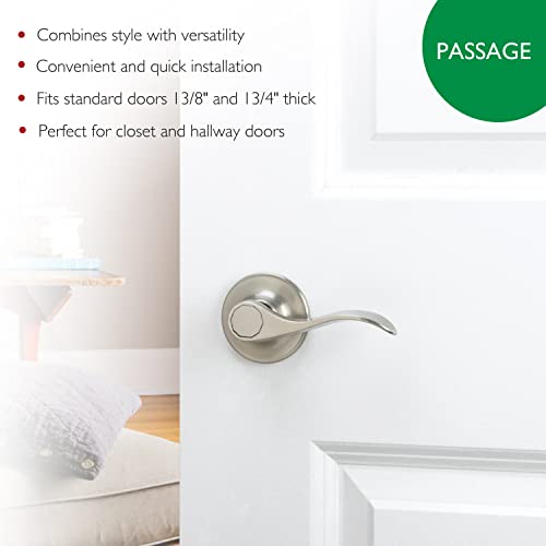 Design House 700484 Springdale Passage Hall And Closet Door Lever, Satin Nickel #TOP2