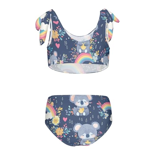 Plaaee Girls' 2 Piece Swimsuits Koala and Rainbow Cute Bikini Set Bathing Suit 4T2