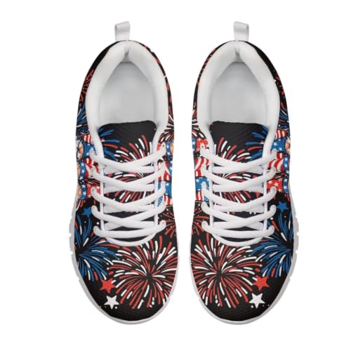 Image of GIFTPUZZ Mens Lace Up Athletic Trainers Running Sneakers Wedge Breathable Gym Lightweight Sports Tennis Shoes
