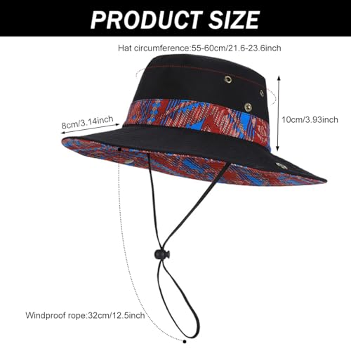 Image of GUSTAVE Sun Hats for Men Wide Brim Summer Sun Protection Cap for Men UV Protection Round Sun Cap for Hiking, Fishing, Gardning, Travel