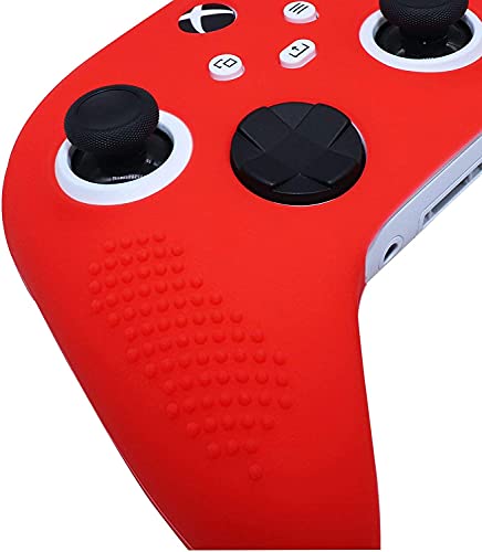 Image of MrDeal Xbox Series X Xbox Series S Controller Silicone Cover Anti Slip Protective Case Sleeve for Xbox Series S X Controller (Red)