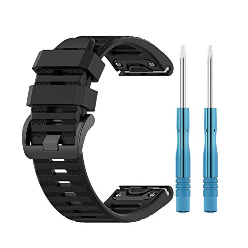 Bracelet silicone 26mm pour Garmin Enduro et Fenix 6X Pro à dégagement rapide