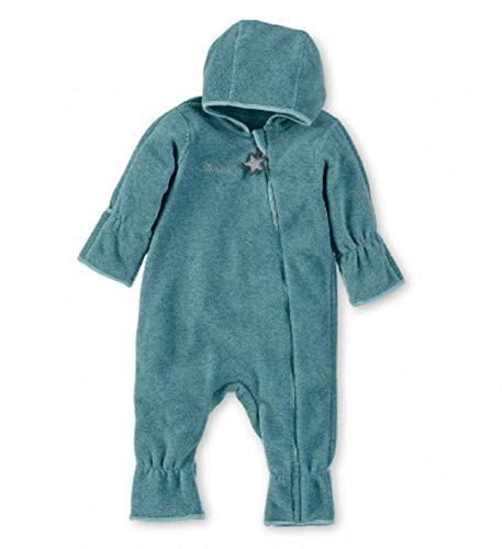 Sterntaler Unisex Baby Overall Strampler, Blau (Türkis Melange), 74