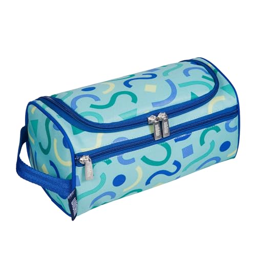 Wildkin Neceser para niños y niñas, ideal para la escuela, fin de semana o viajes nocturnos, Azul (Confetti Blue), Talla única, Neceser