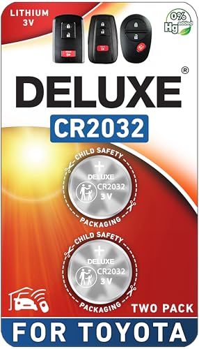 Key Fob Replacement Batteries for Toyota RAV4 Camry Corolla Highlander Prius Sienna Tacoma Tundra 4Runner Avalon CHR Sequioa Supra GR86 (Pack of 2) Smart Remote Battery (Check Fitment Guide)